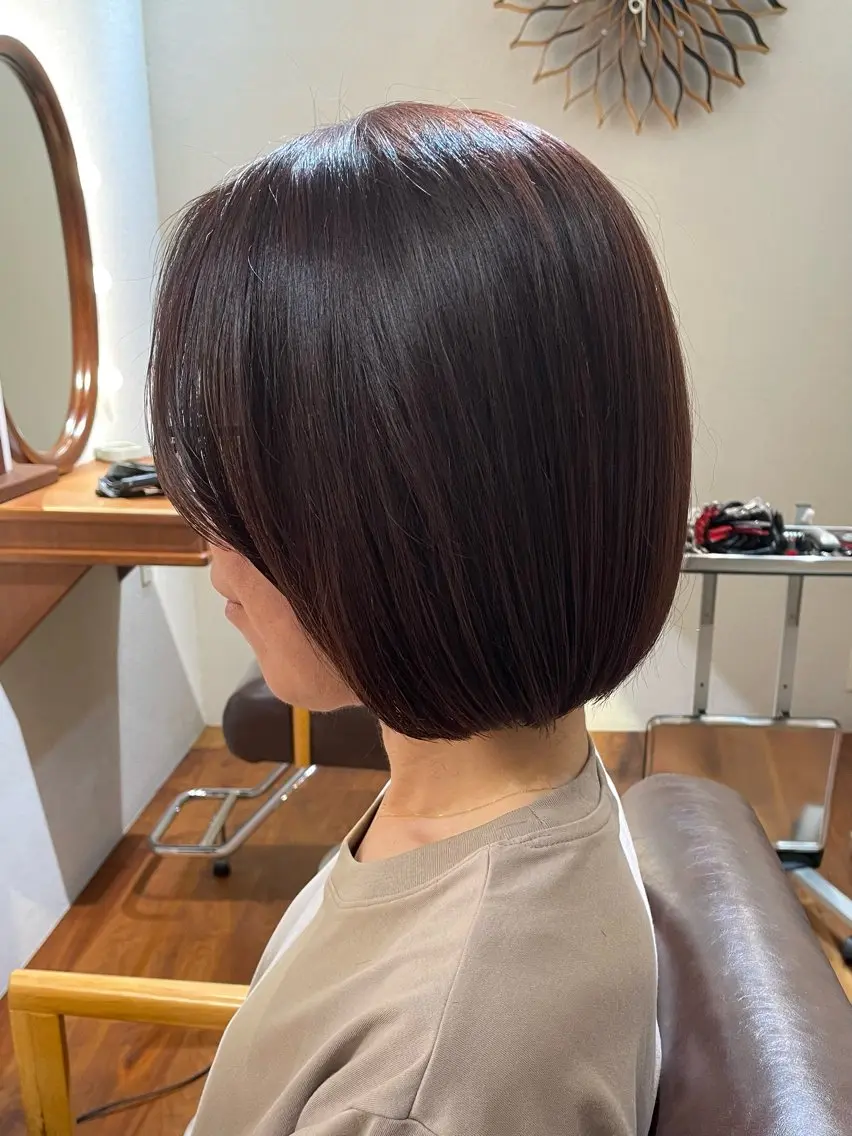 ショート 切りっぱなしボブ ボブ レイヤーカット 藤田 郁弥のヘアスタイル