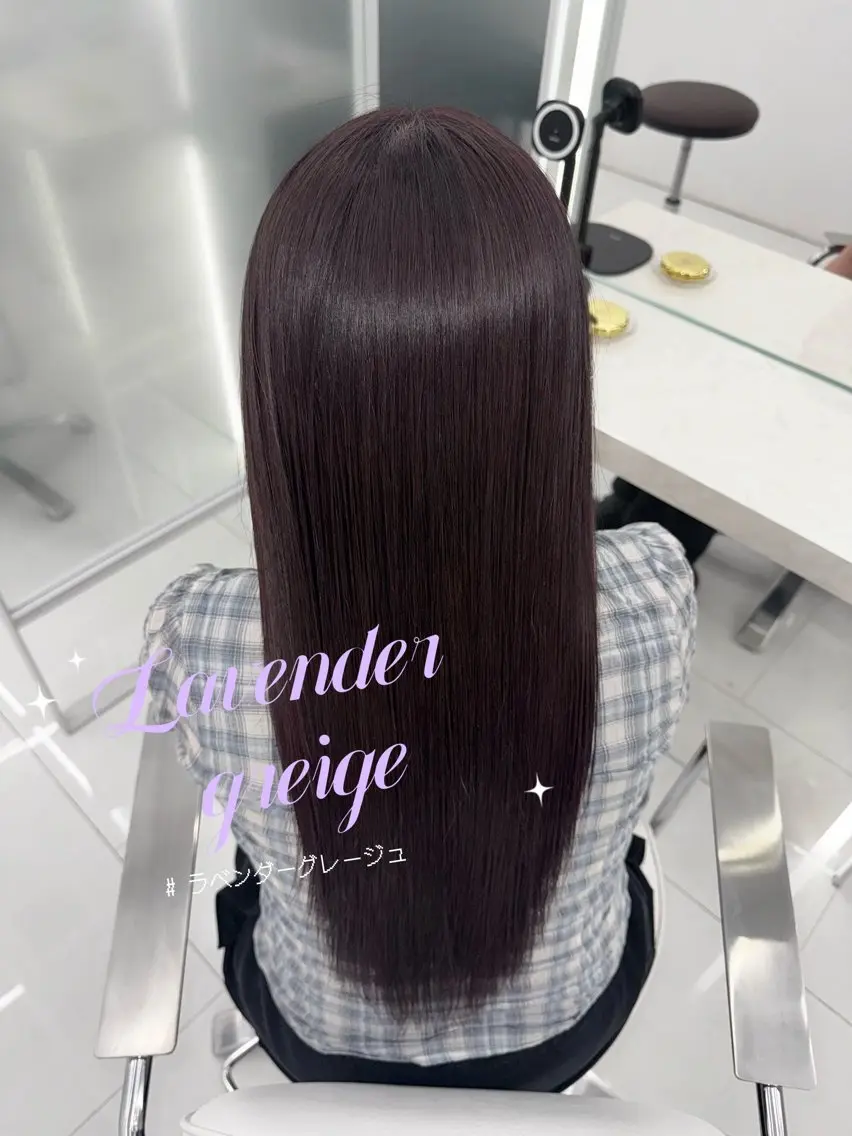 ロング ヘアカラー 韓国╱似合わせカラー 🤍𝑌𝑈𝑁𝐴のヘアスタイル