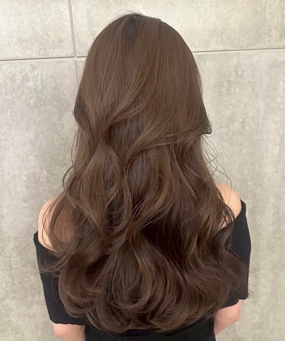 ロング カラー ブラウンカラー 透明感カラー ヘアカラー トリートメント Glimpseあやね 🎀大濠/髪質改善のヘアスタイル