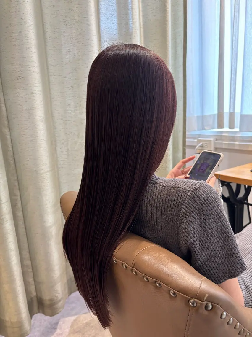 ロング カラー ヘアカラー トリートメント 髪質改善 ANs. りこのヘアスタイル