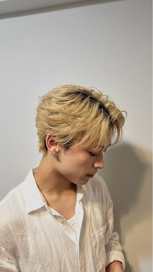 ショート パーマ メンズ メンズパーマ 顔周りカット レイヤーカット 小顔カット 韓国レイヤー/顔周り カット/Takunaのヘアスタイル