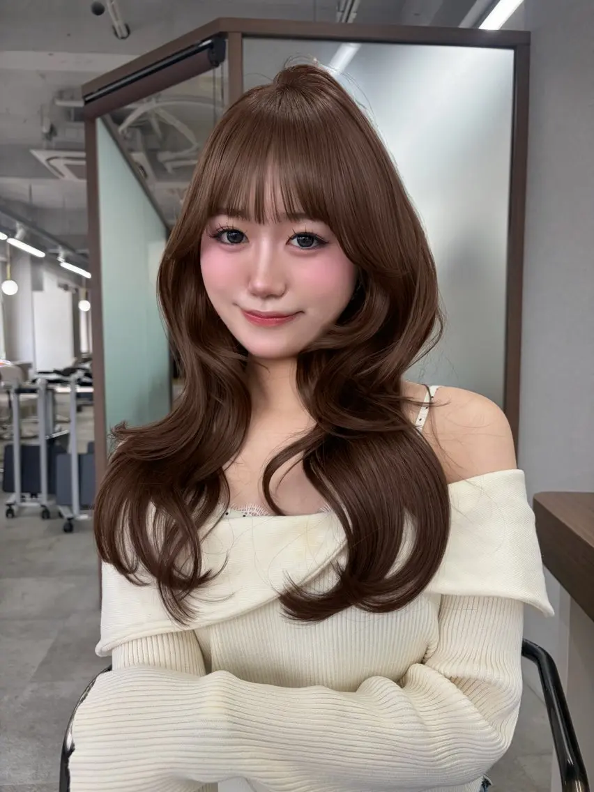 【新規限定🪽】似合わせ顔周りカット♡+透明感カラー🎀+ぷる艶トリートメント🫧の写真