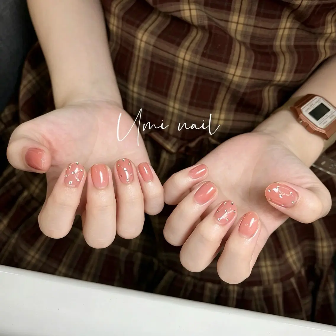ネイル クリアネイル 成人式 長さ出し フラッシュネイル フットネイル Umi.せい 🫧のネイルデザイン