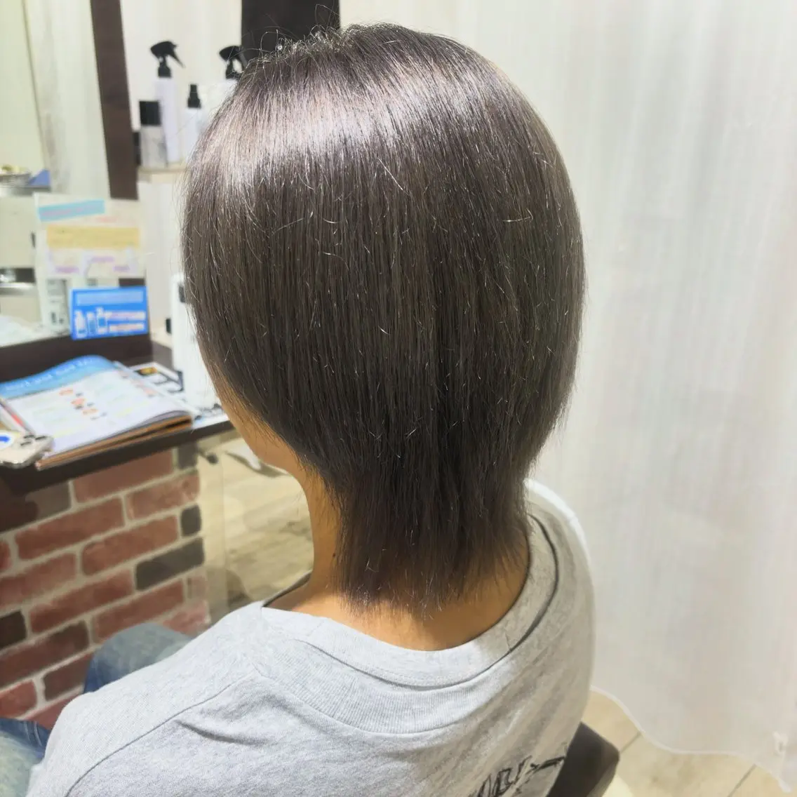 カラー メンズ メンズウルフカット シルバー ウルフカット もり はなののヘアスタイル