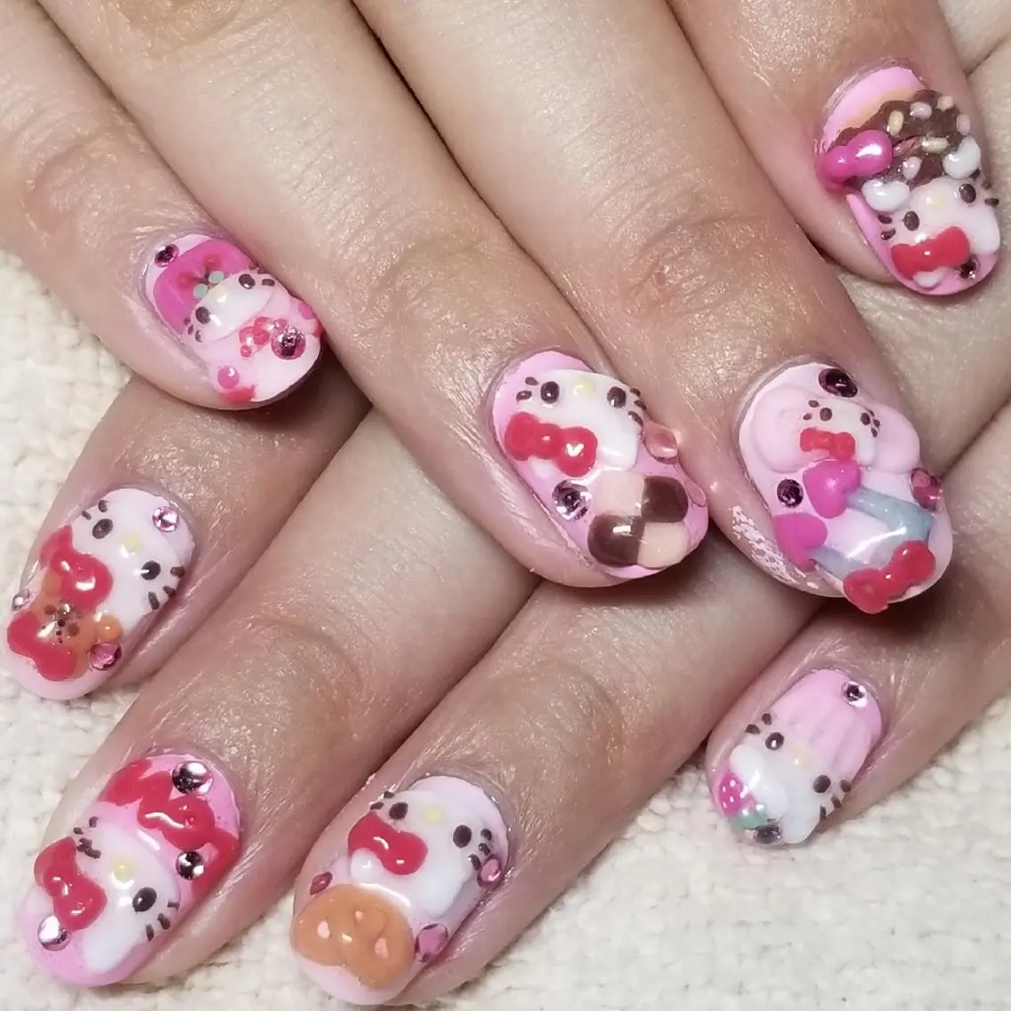 ネイル ピンク ハンドネイル よしだ ひろきのネイルデザイン