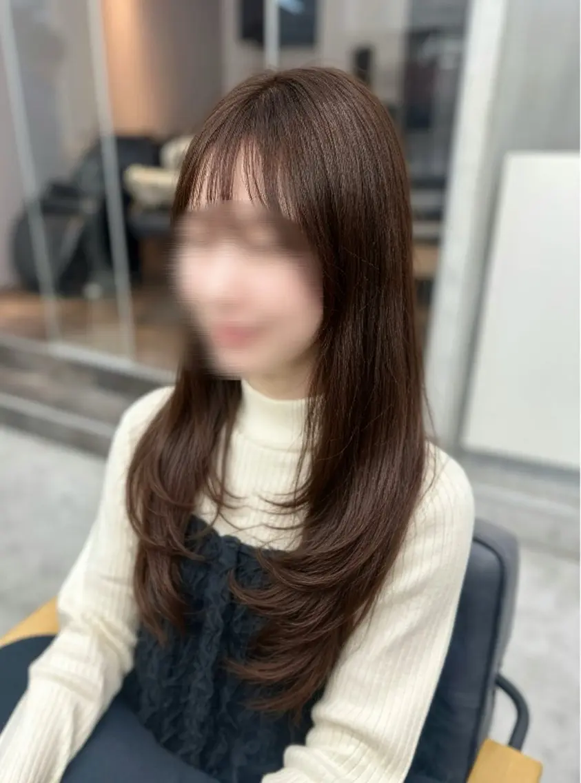 平日限定🌿カット➕髪質改善inカラー➕超音波Tr➕コテ巻き仕上げの写真