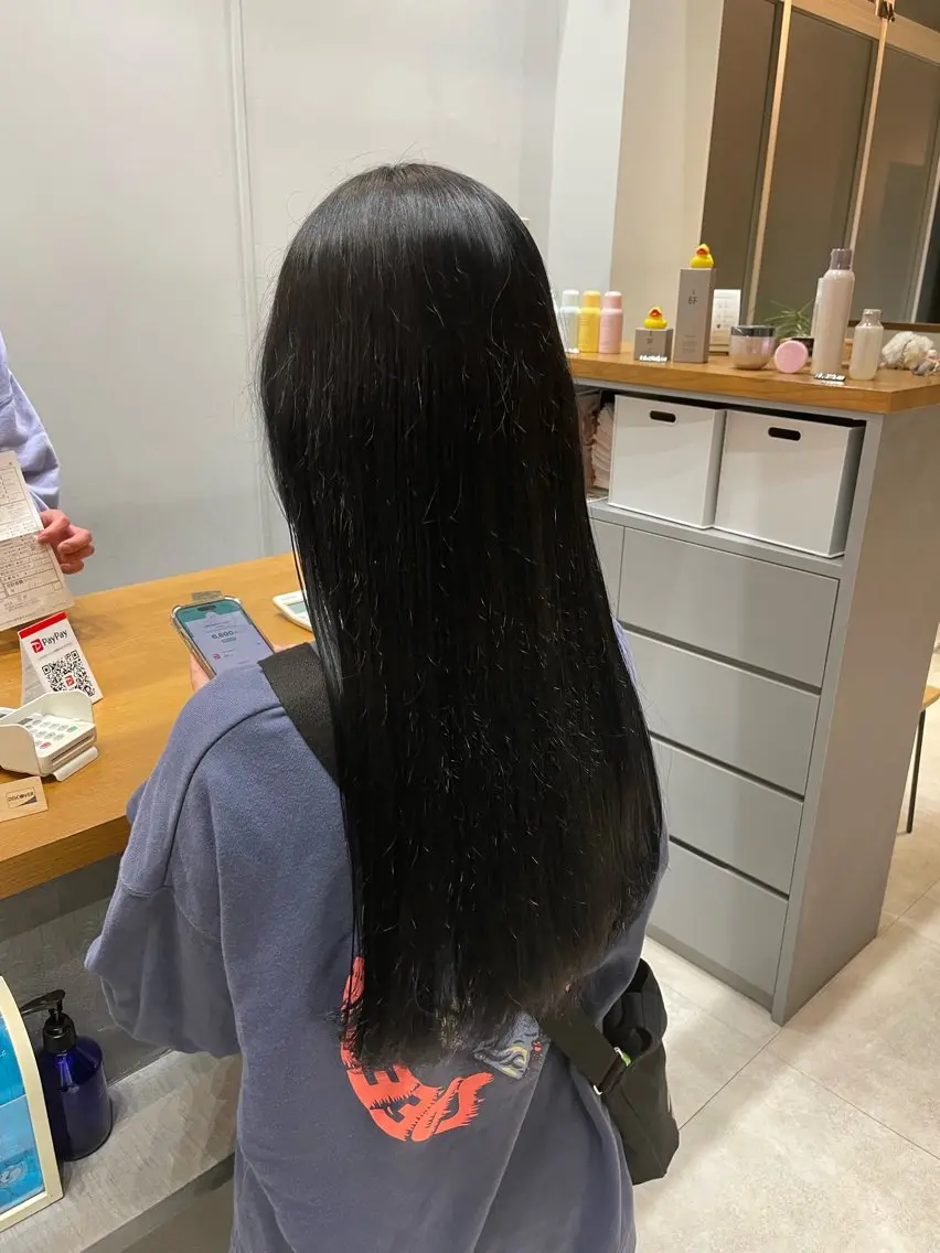 ロング カラー カット 縮毛矯正 富原崇太/高畑/中川 /透明感カラーのヘアスタイル