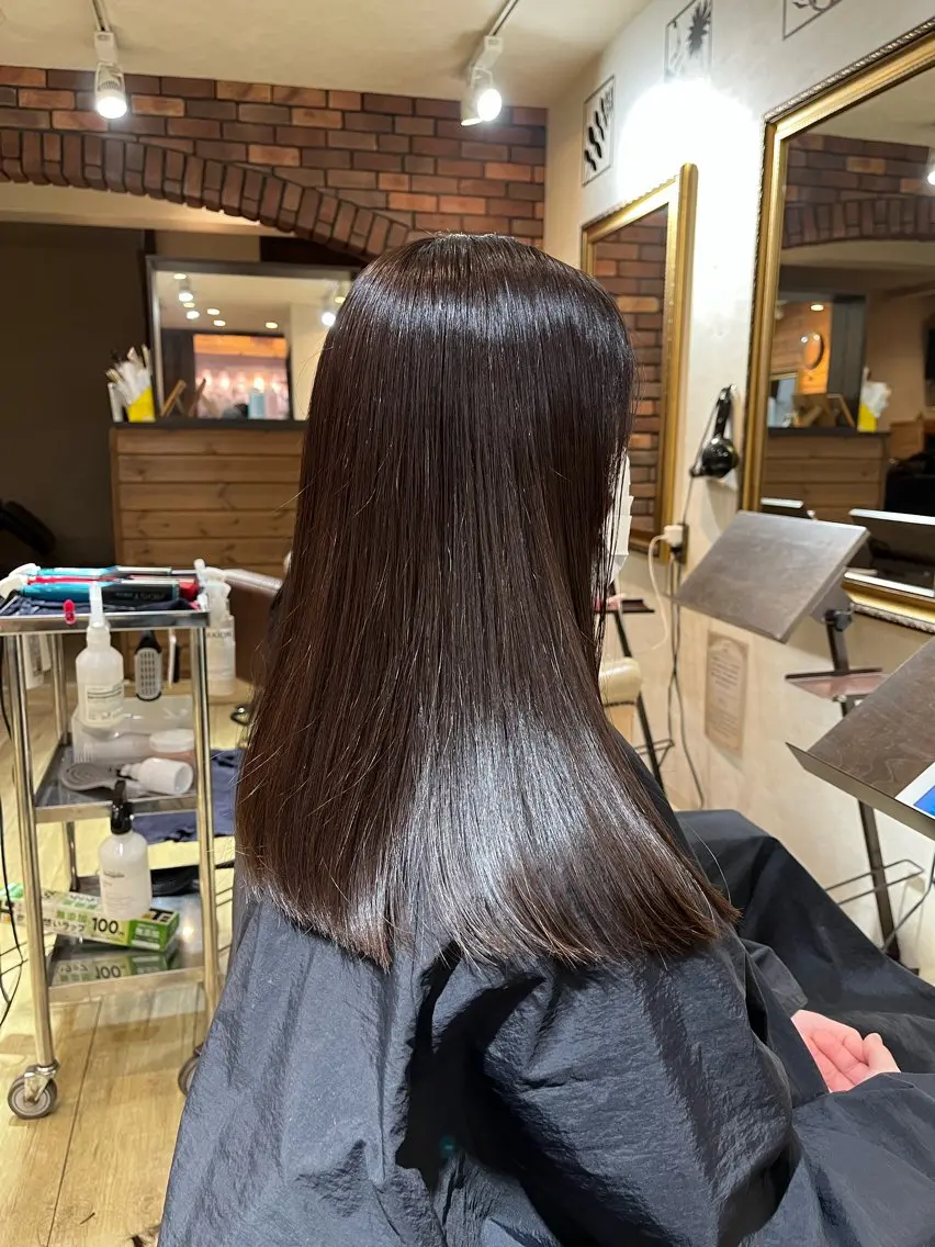 セミロング カラー ブリーチ ブラウンカラー ヘアカラー 中園康 /カラー/ブリーチのヘアスタイル