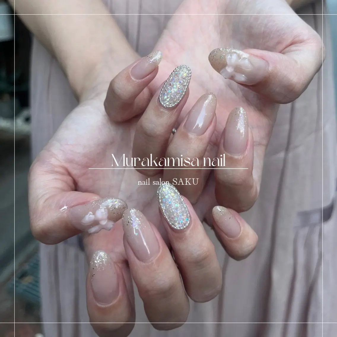 ネイル ニュアンスネイル シンプルネイル SAKU nail 作島茜のネイルデザイン