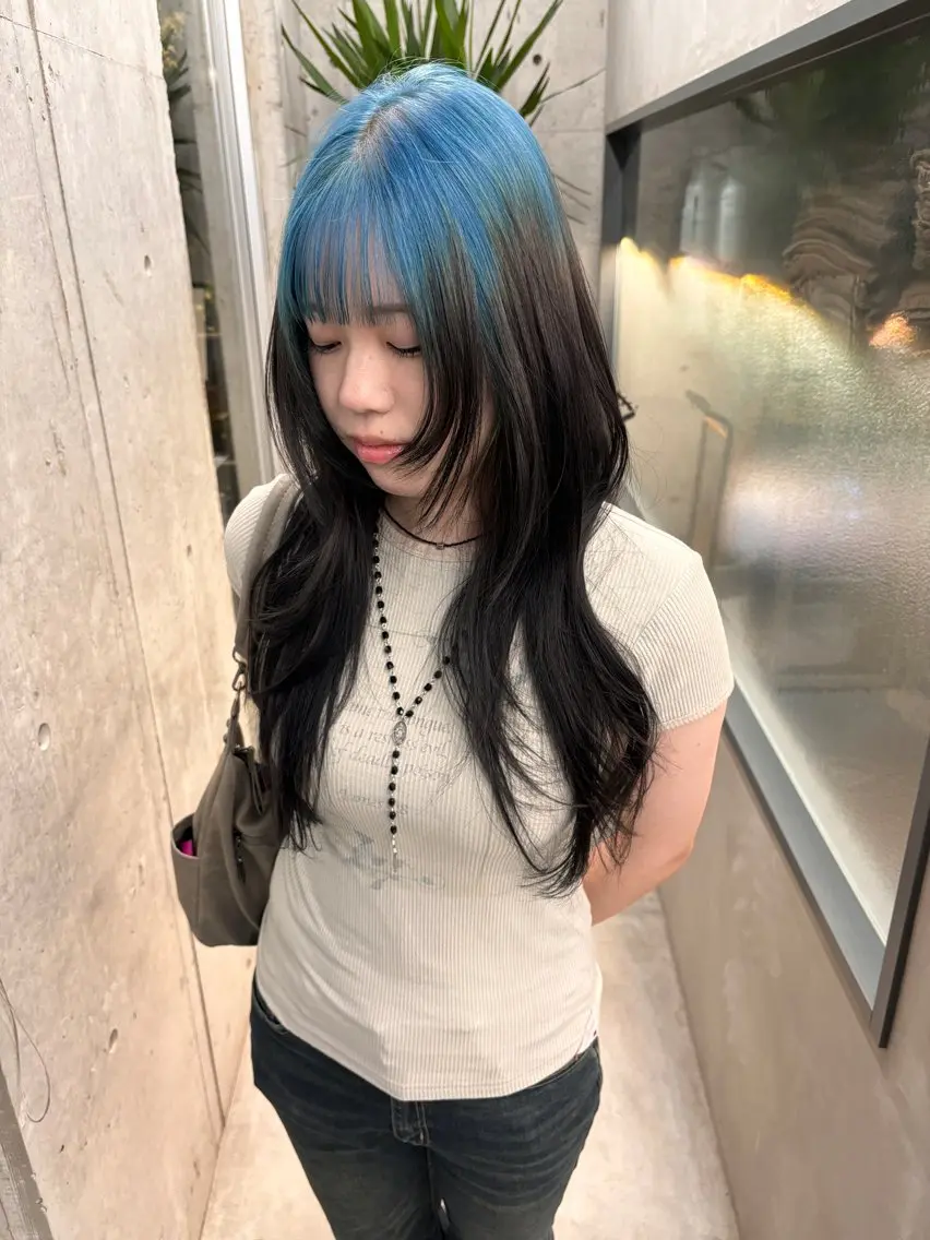 ロング カラー カット ヘアカラー トリートメント yuuna/ ハッシュカット🎀のヘアスタイル