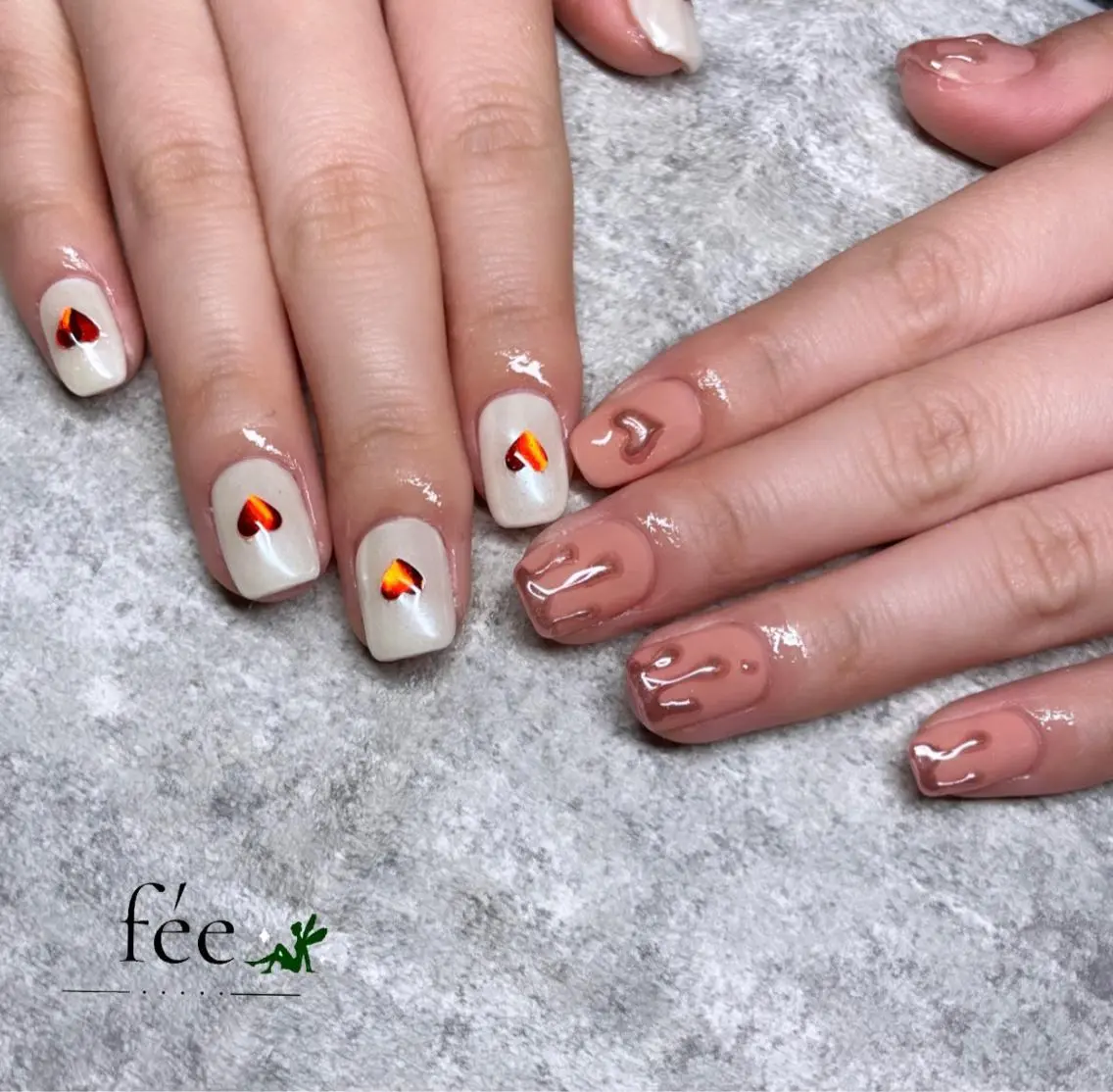 ネイル フットネイル ジェルネイル 韓国ネイル マグネットネイル ミラーネイル ハンドネイル nail salon fee（フィー）のネイルデザイン