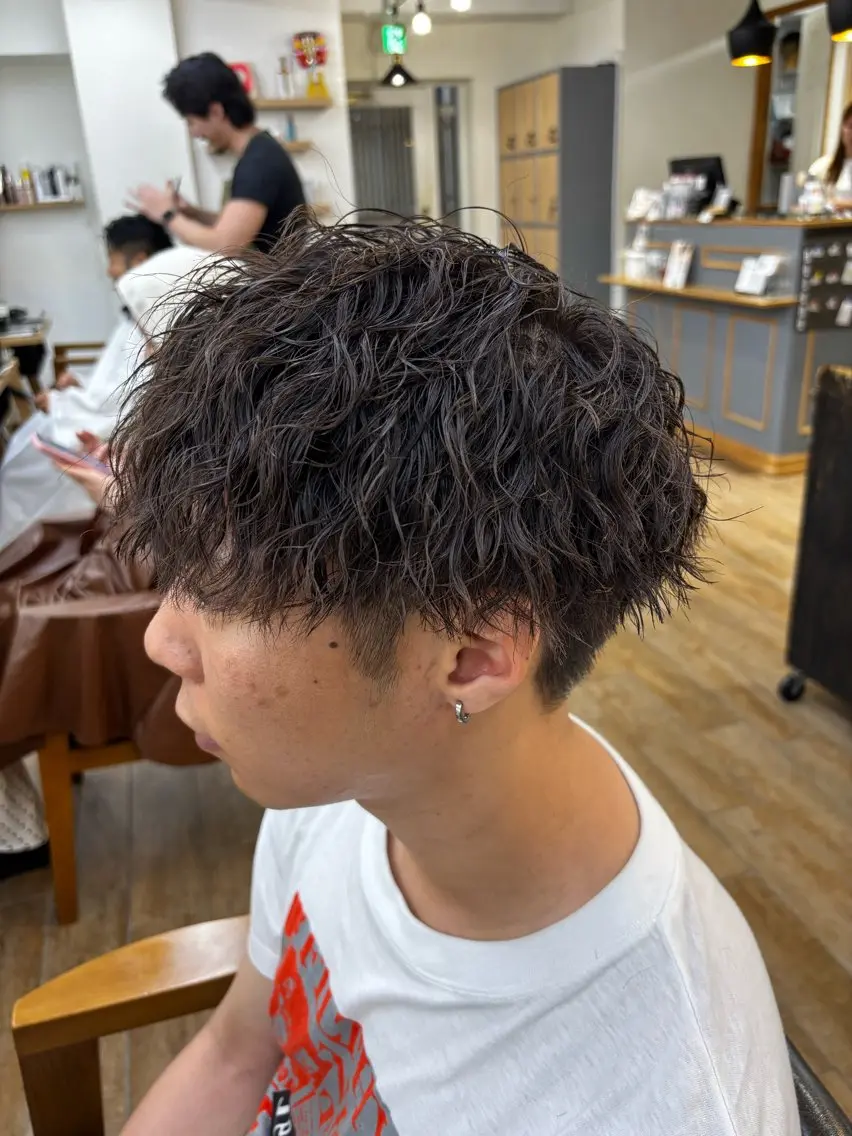 ショート パーマ メンズ カット パーマ ウルフカット/パーマ Mayo🌛🌀のヘアスタイル