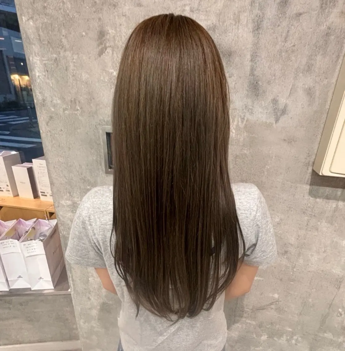 ロング ロング トリートメント ヘアカラー 透明感カラー🫧寒色 系︴オリーブ︴真凜のヘアスタイル