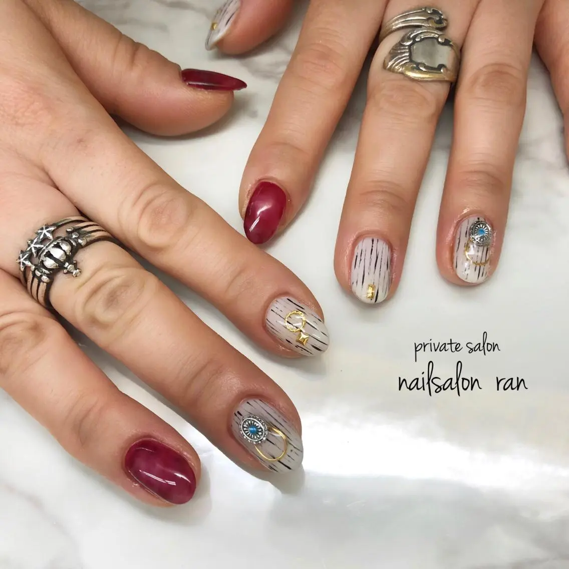ネイル カジュアル 持ち込み nailsalon ranのネイルデザイン