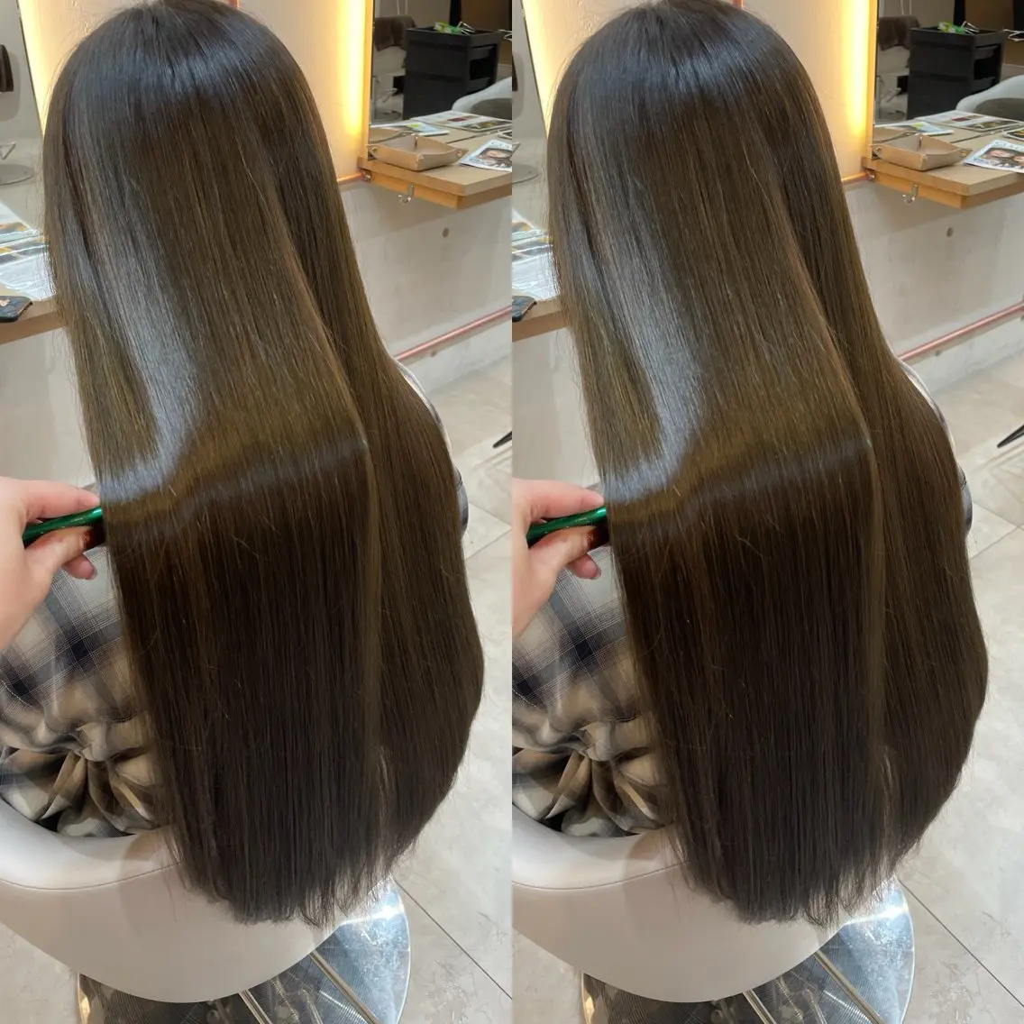【🐬透明感が欲しい方🐬】カット➕寒色系カラー➕1stepトリートメント🧴◌𓈒𓐍の写真