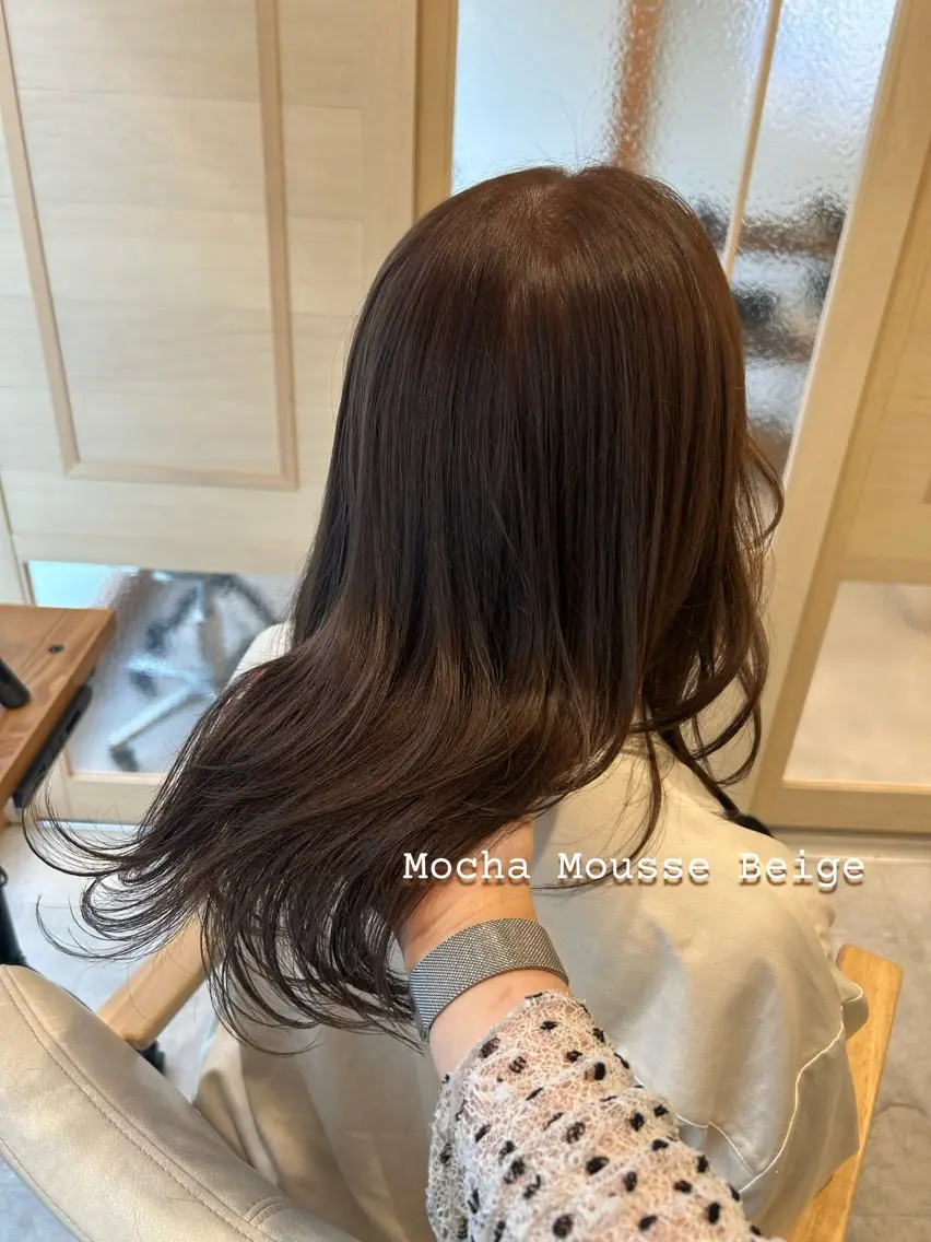 ミディアム カット ヘアカラー トリートメント HARUNA｜肌映え 💖艶カラーのヘアスタイル
