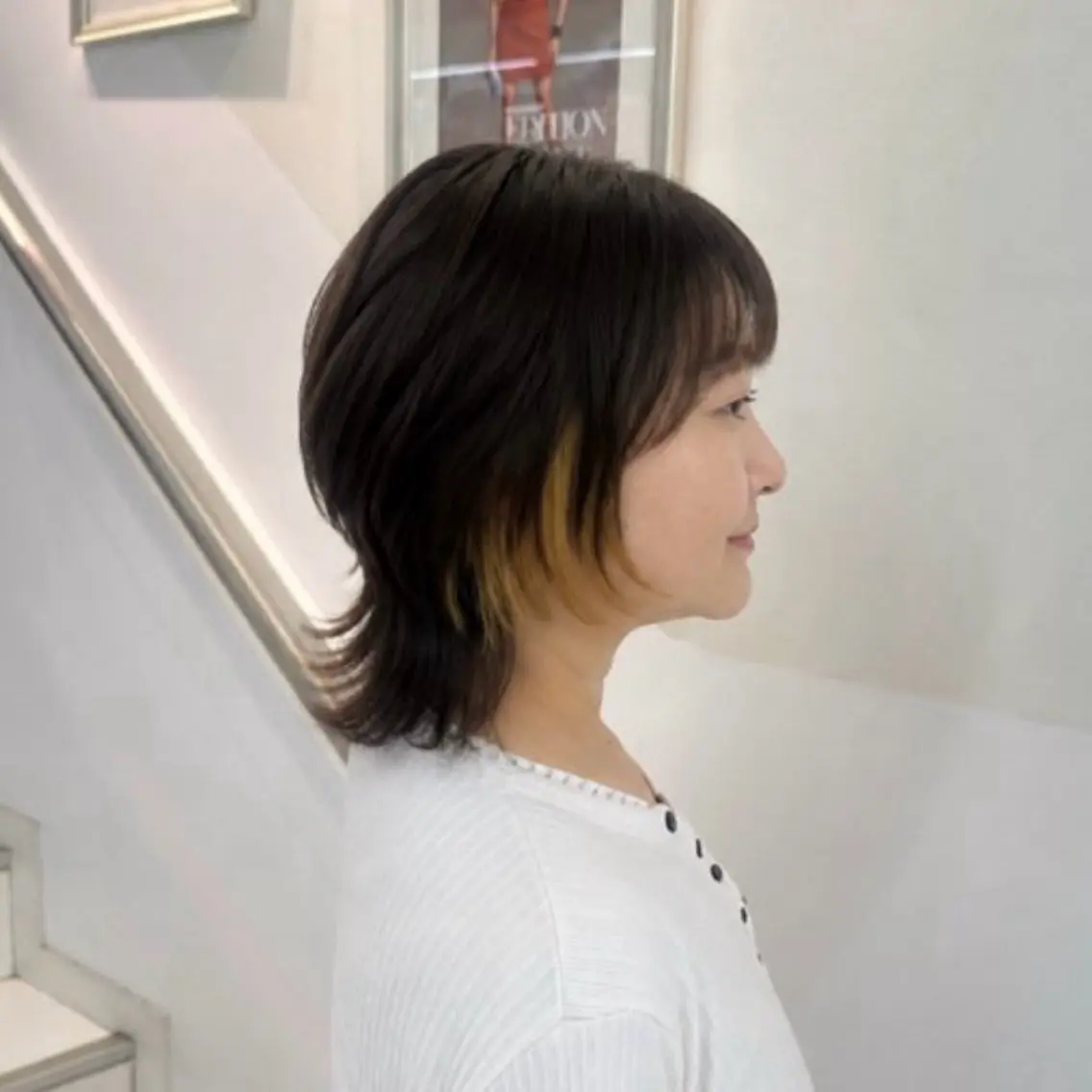 セミロング カラー リコ🪐ボブ・ ショートモデル募集のヘアスタイル