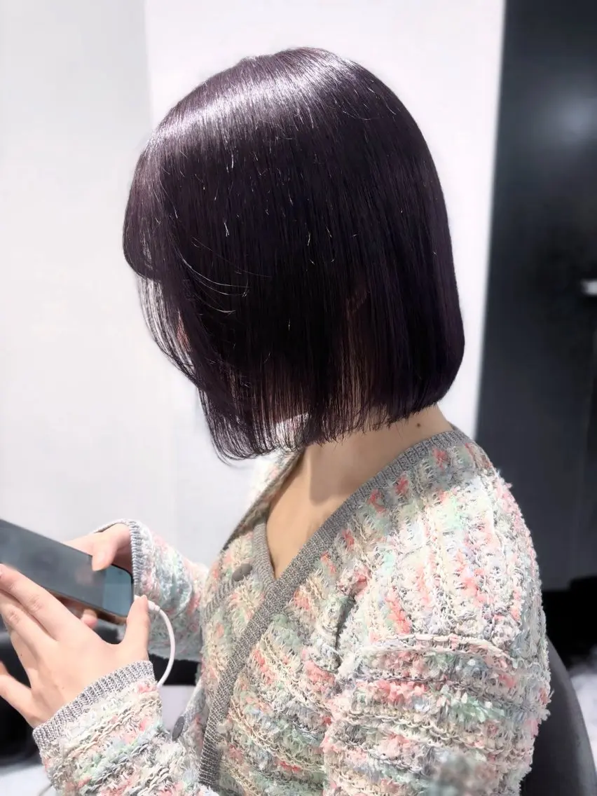 🥣ケアブリーチWカラー(1ブリーチ＆カラー)＋プレミアム髪質改善🫧‪リタッチも可能🫧の写真