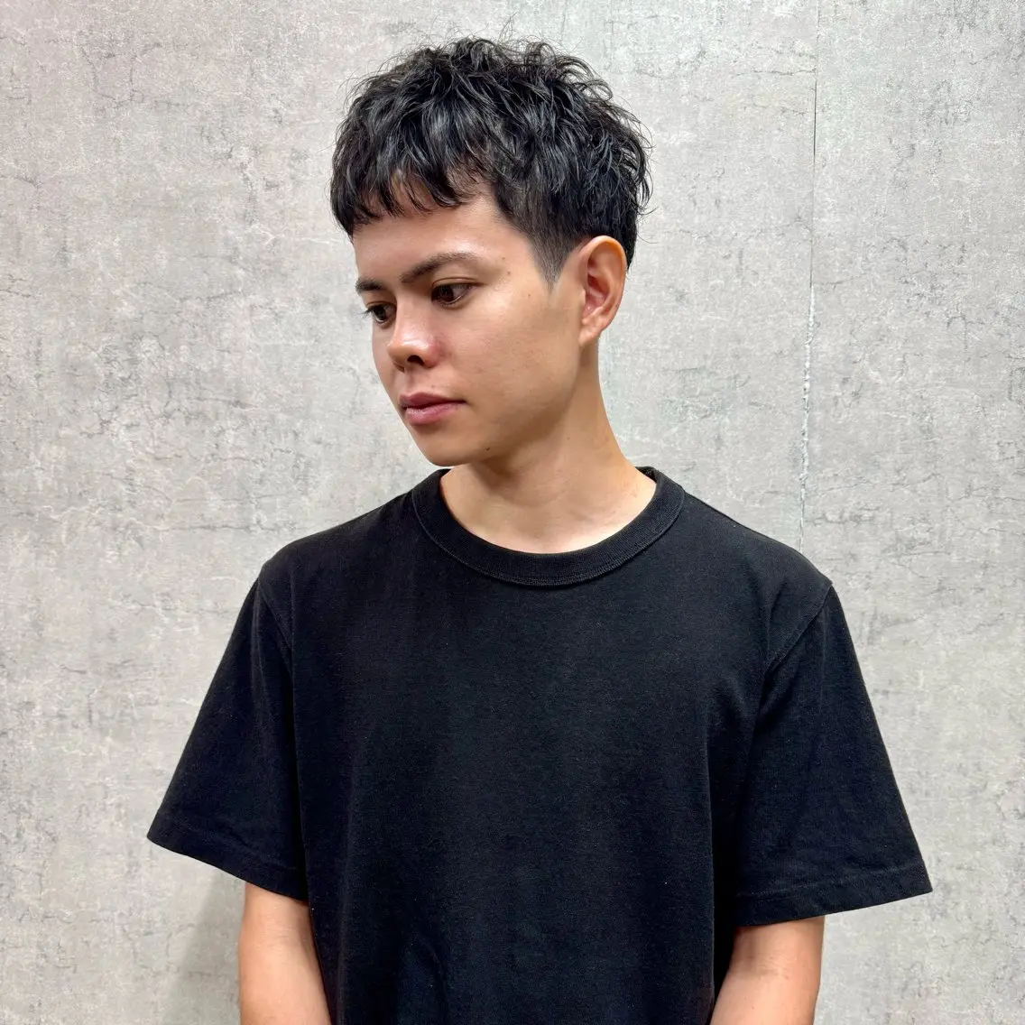 ショート パーマ メンズ アップバング メンズ就活ヘア メンズパーマ メンズショート スパイキーショート カット パーマ ヘアセット 【池袋/スパイキー ショート】ⓝⓘⓜⓤのヘアスタイル