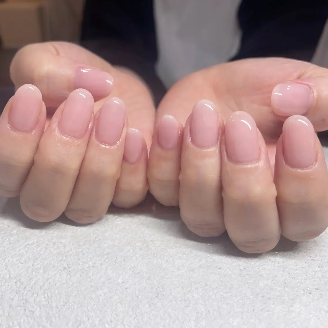 ネイル ワンカラーネイル 大阪/阿波座ちゅるん シンプル/パラジェルのネイルデザイン