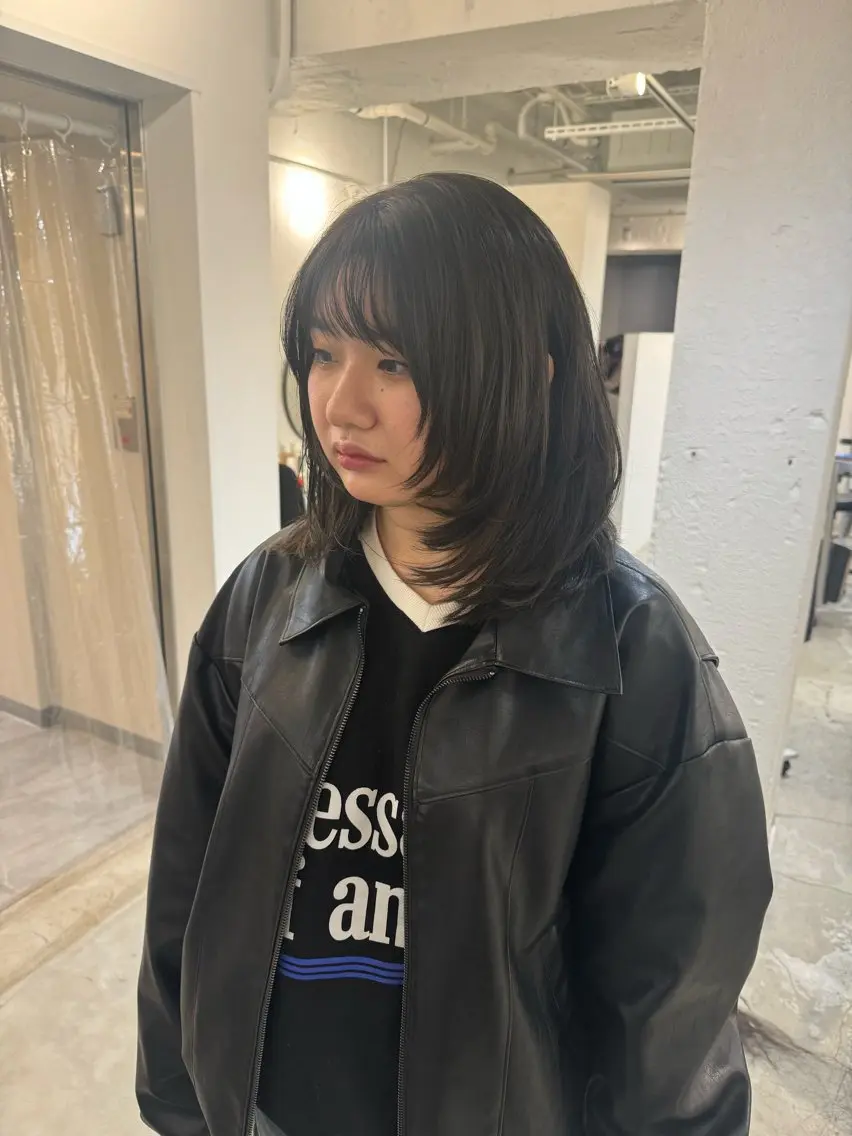 セミロング カット ヘアカラー トリートメント 新宿/顔周りカット +レイヤー＝しずく♩のヘアスタイル