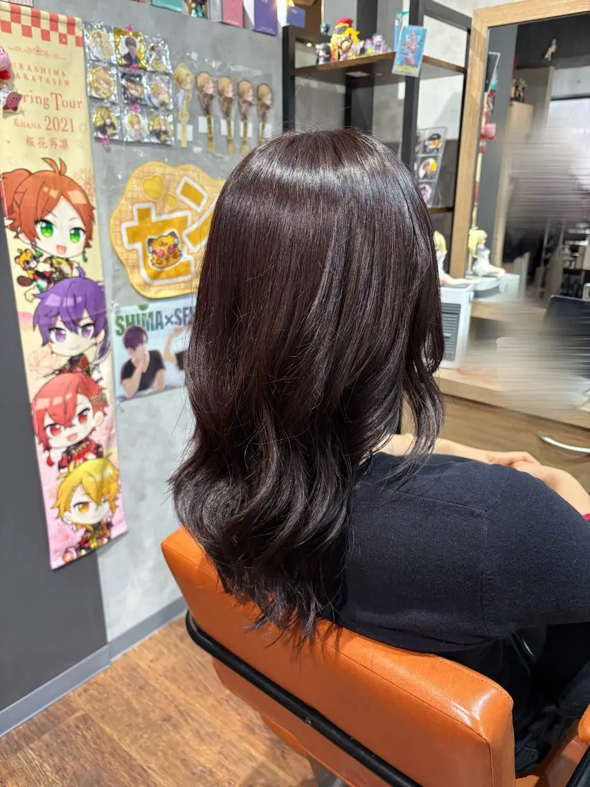 セミロング カラー ブラウンカラー チョコレートブラウン ヲタ件。/カラー🌷 ヨナのヘアスタイル
