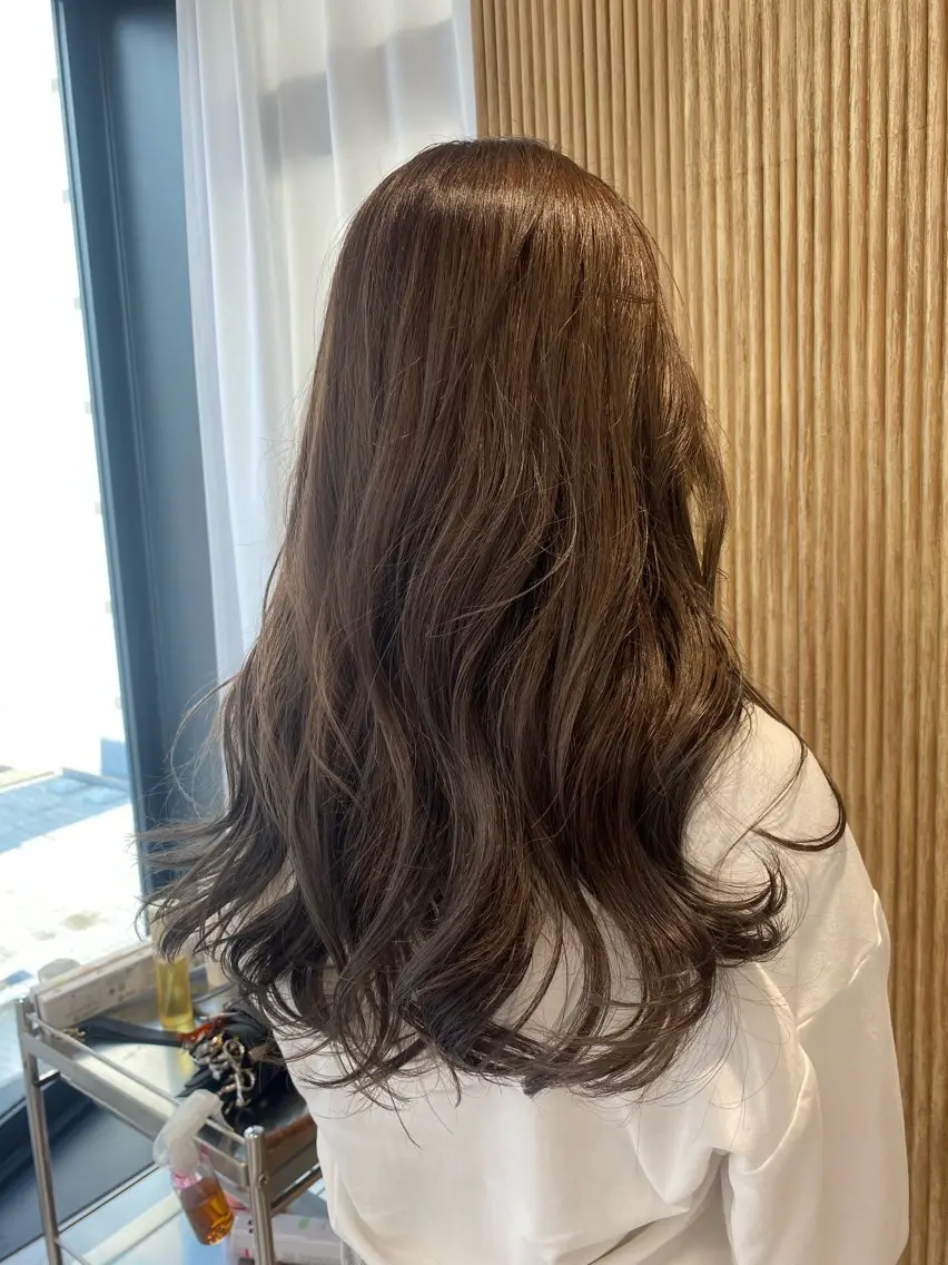 ロング カラー ヘアアレンジ 髪質改善 都筑 莉佳子のヘアスタイル