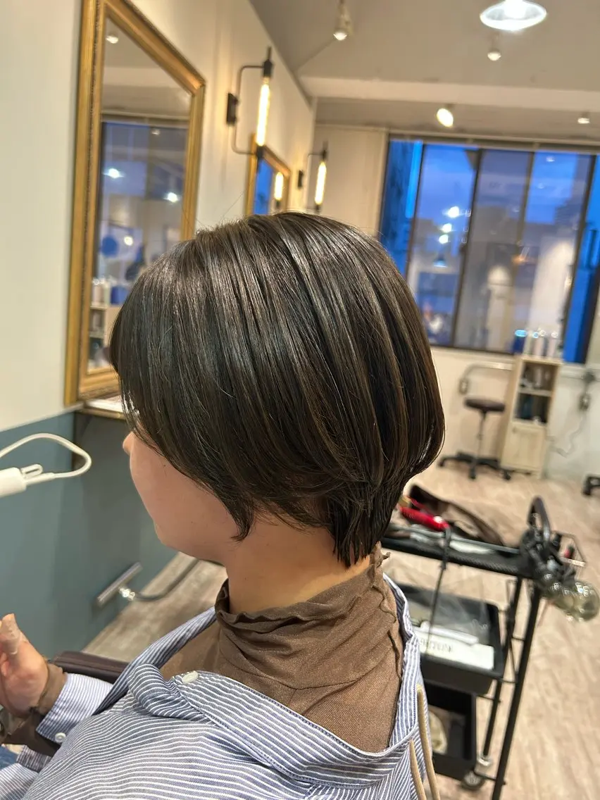 ショート カラー ショートボブ グレージュ ボブ ショートヘア カット ヘアカラー key5階 イソムラのヘアスタイル