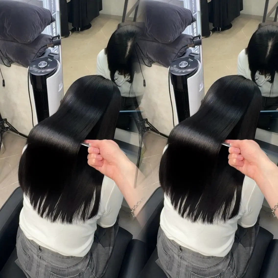 ロング カラー ヘアアレンジ ヘアカラー 縮毛矯正 トリートメント 新宿 /髪質改善/ レイヤー/ヒュウガのヘアスタイル
