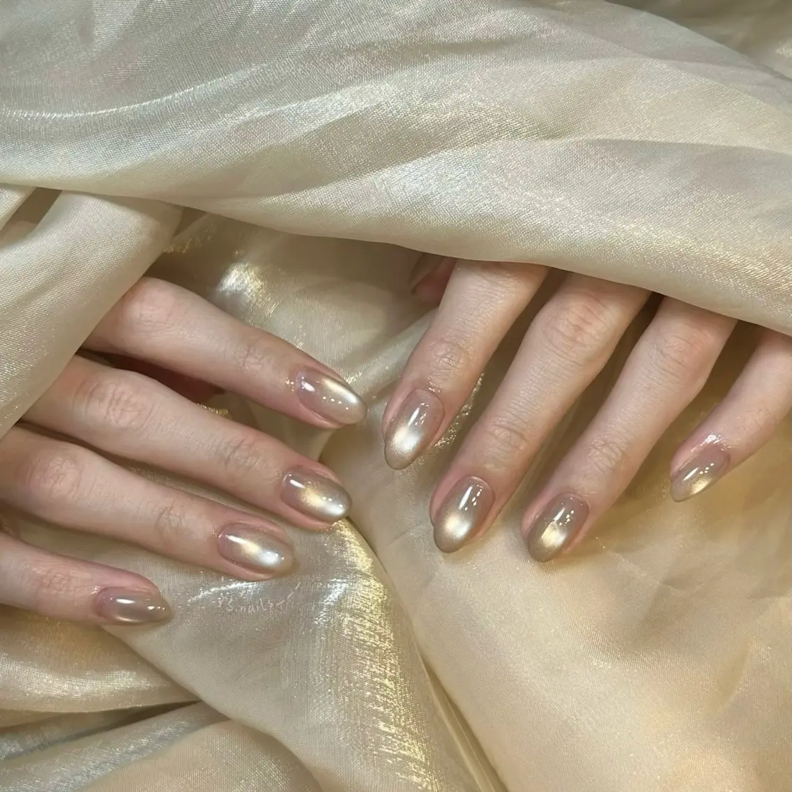 ネイル キラキラネイル マグネットネイル 持ち込み オフィスネイル シンプルネイル TS. nails___のネイルデザイン