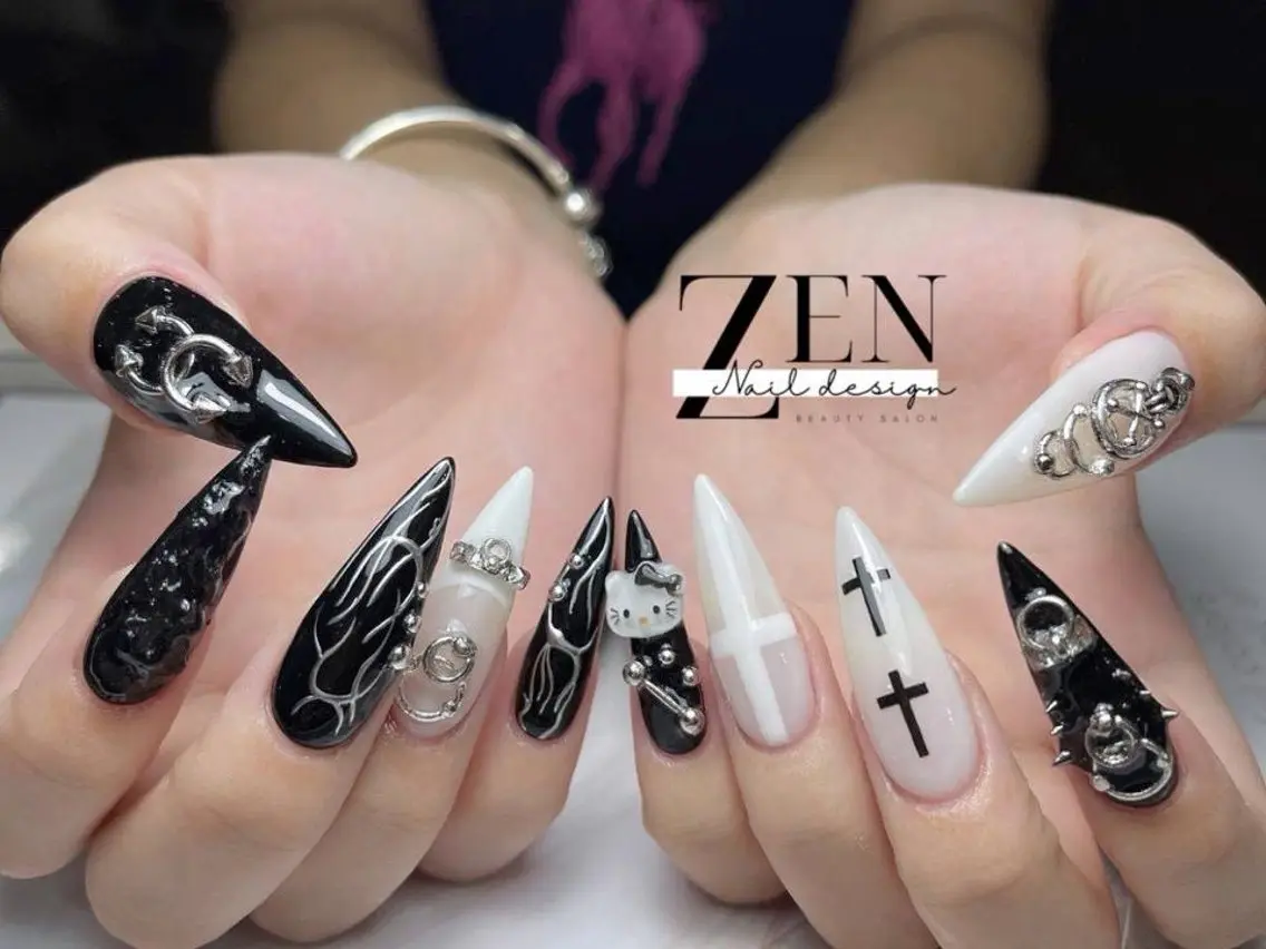 ネイル チークネイル 長さ出し フレンチネイル 韓国ネイル マグネットネイル ハンドネイル Zen Nail Design 池袋のネイルデザイン