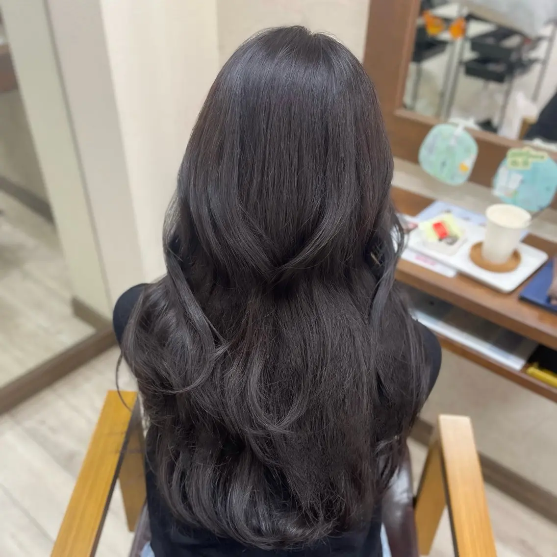 ワンカラー+ダメージケアトリートメント💙 ̖́-の写真