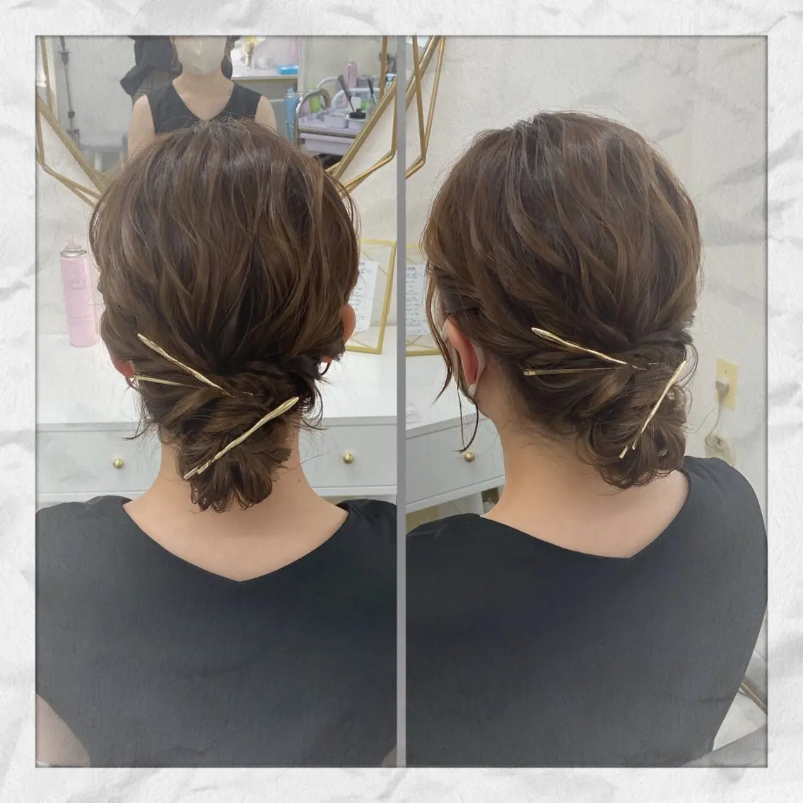 セミロング ヘアアレンジ ヘアセット ヘアセット/着付け 𓇼 まつもと𓇼のその他イメージ