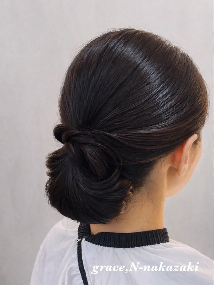 ロング ヘアアレンジ ヘアセット 艶髪特化×眠れる極上 シャンプー/中崎町のヘアスタイル