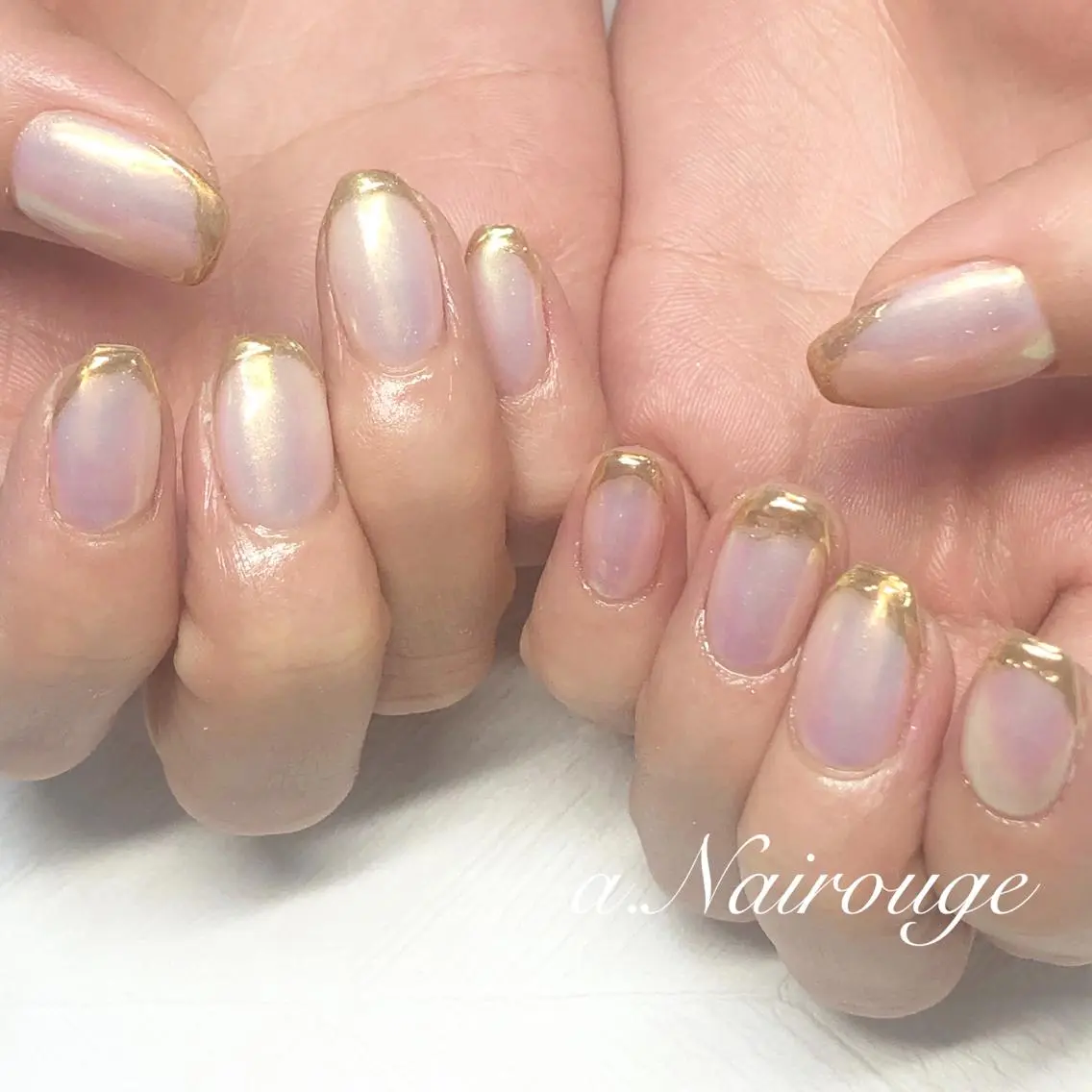 ネイル オーロラネイル フレンチネイル ハンドネイル Nail salon REIRISのネイルデザイン