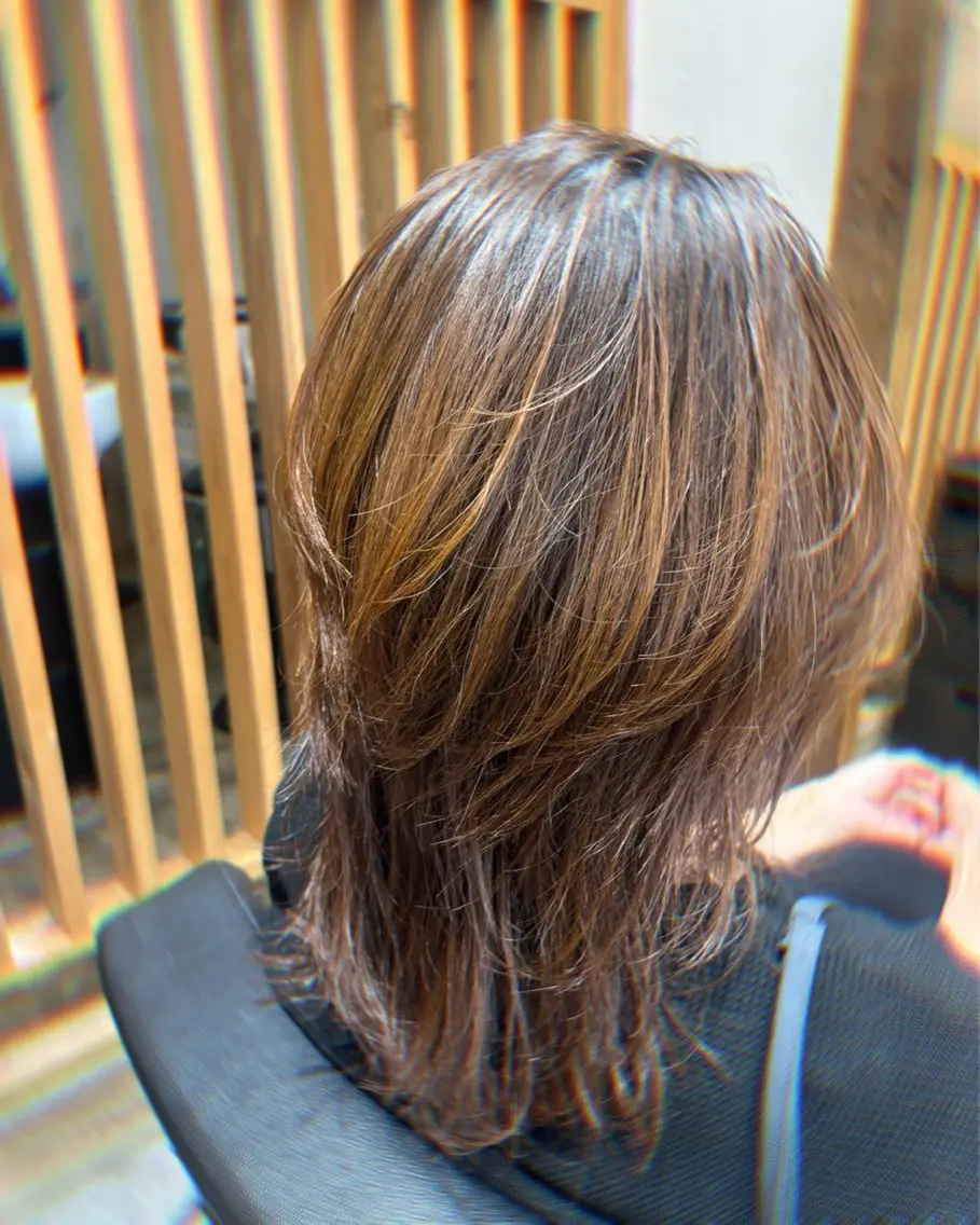 セミロング レイヤーカット ウルフカット TSUBASA 🪽のヘアスタイル