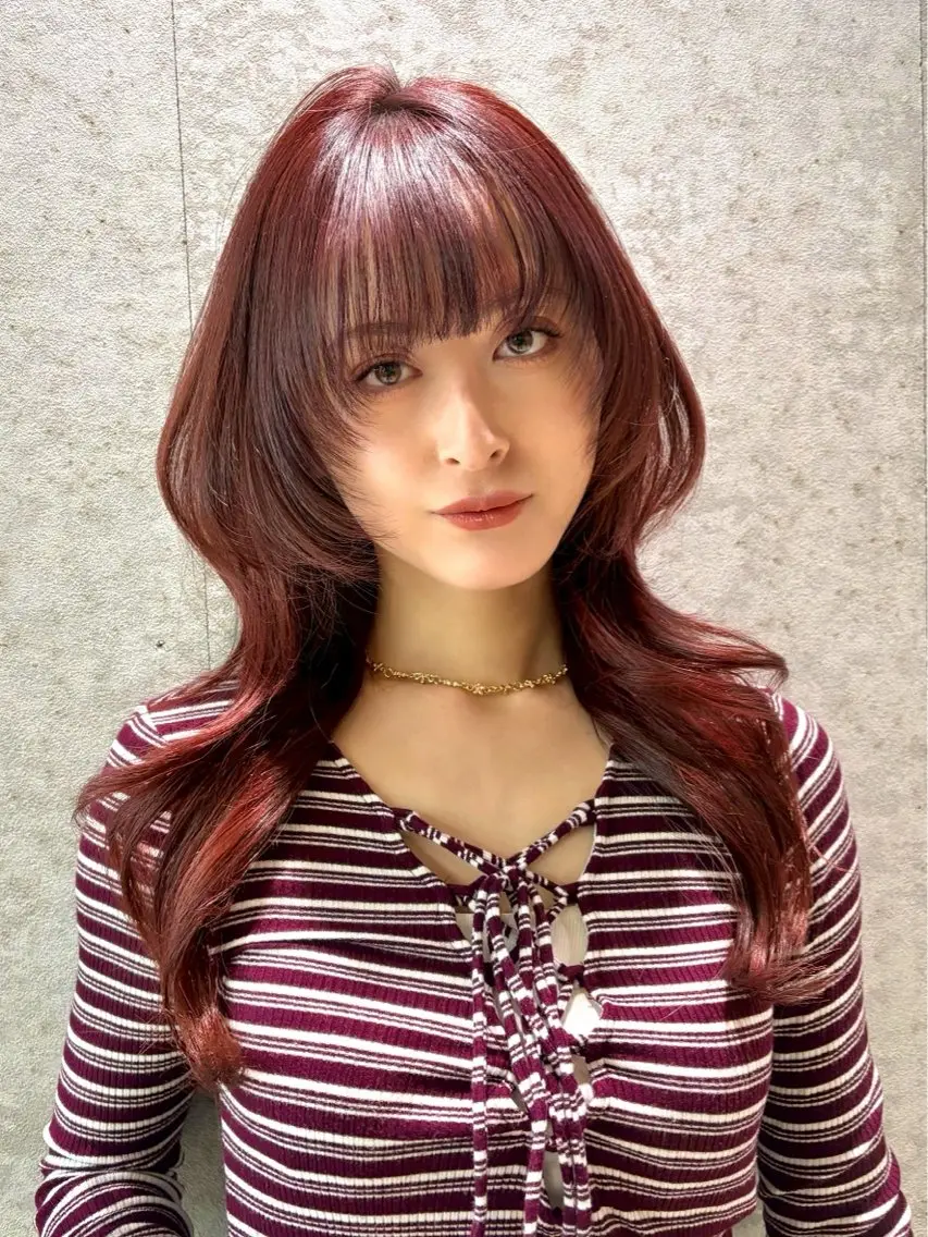 ロング カット トリートメント ヘアセット 大宮ブリーチ縮毛⭕️ 暗髪レイヤーしょうまのヘアスタイル
