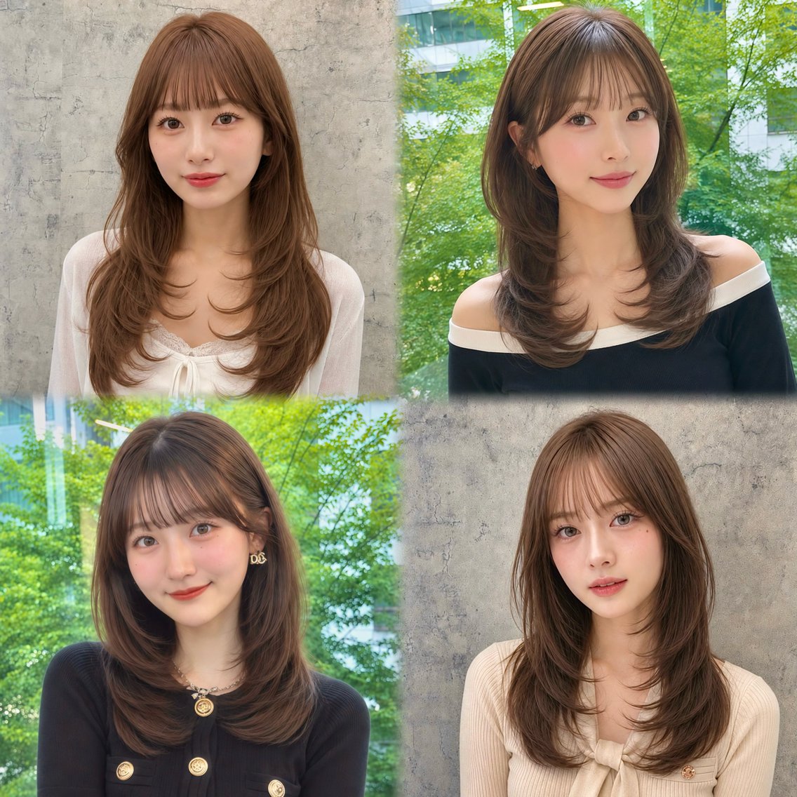 ミディアム ボブ 髪質改善 レイヤーカット カット ヘアカラー トリートメント 💎小顔前髪＆髪質 改善カラー💎片桐のヘアスタイル