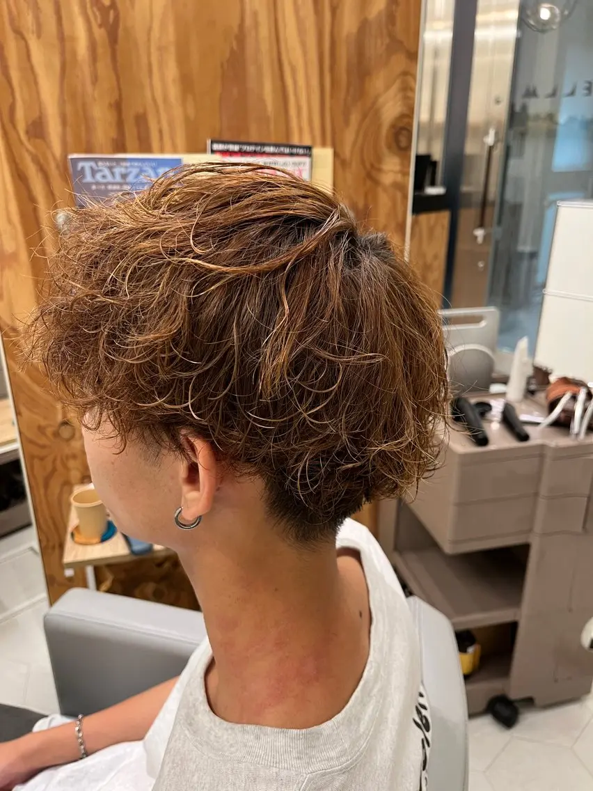ショート メンズ メンズパーマ 髪質改善/縮毛矯正 艶髪🔥高杉のヘアスタイル