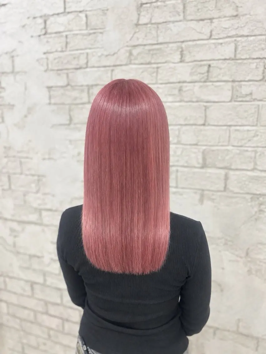 セミロング カラー ブリーチモデル募集 🎀HARUNA🎀のヘアスタイル