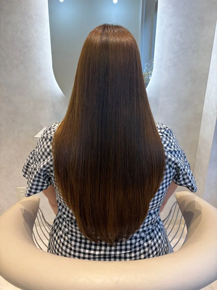 ロング ロング ヘアカラー トリートメント Lino salon privé片岡友梨香のマツエク・マツパデザイン