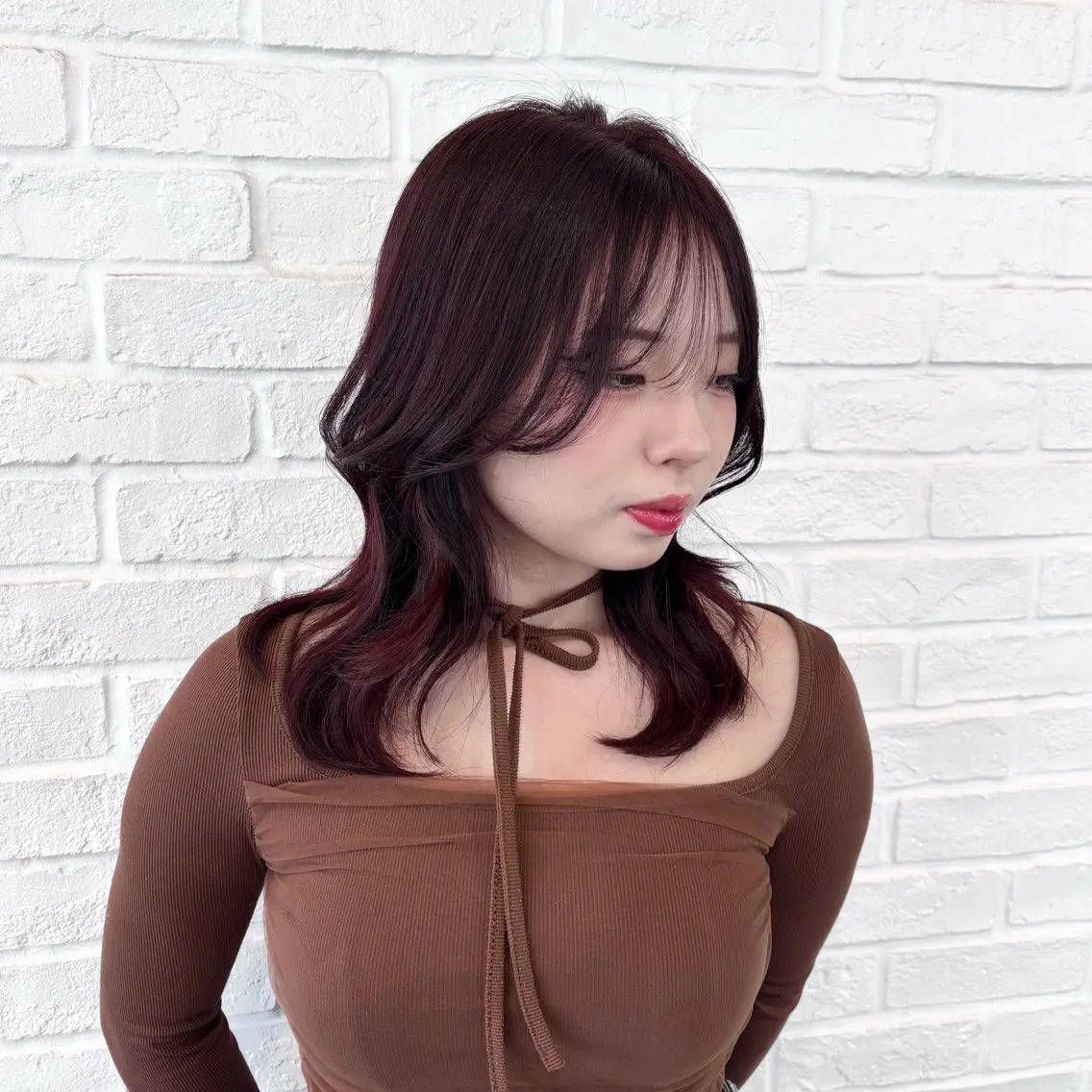 ミディアム カラー ヘアアレンジ カット ヘアカラー トリートメント 🎀モテ暖色× エクステ🎀あかりのヘアスタイル