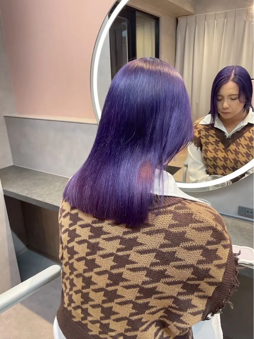 セミロング カラー カット ヘアカラー トリートメント three_ ナオキのヘアスタイル