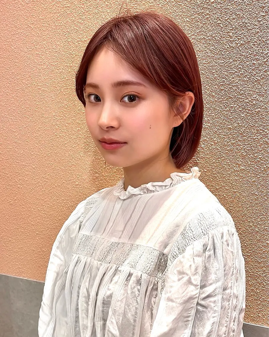 ショート カラー 🌱小顔ヘア/ボブ ミディアム/双葉🌱のヘアスタイル