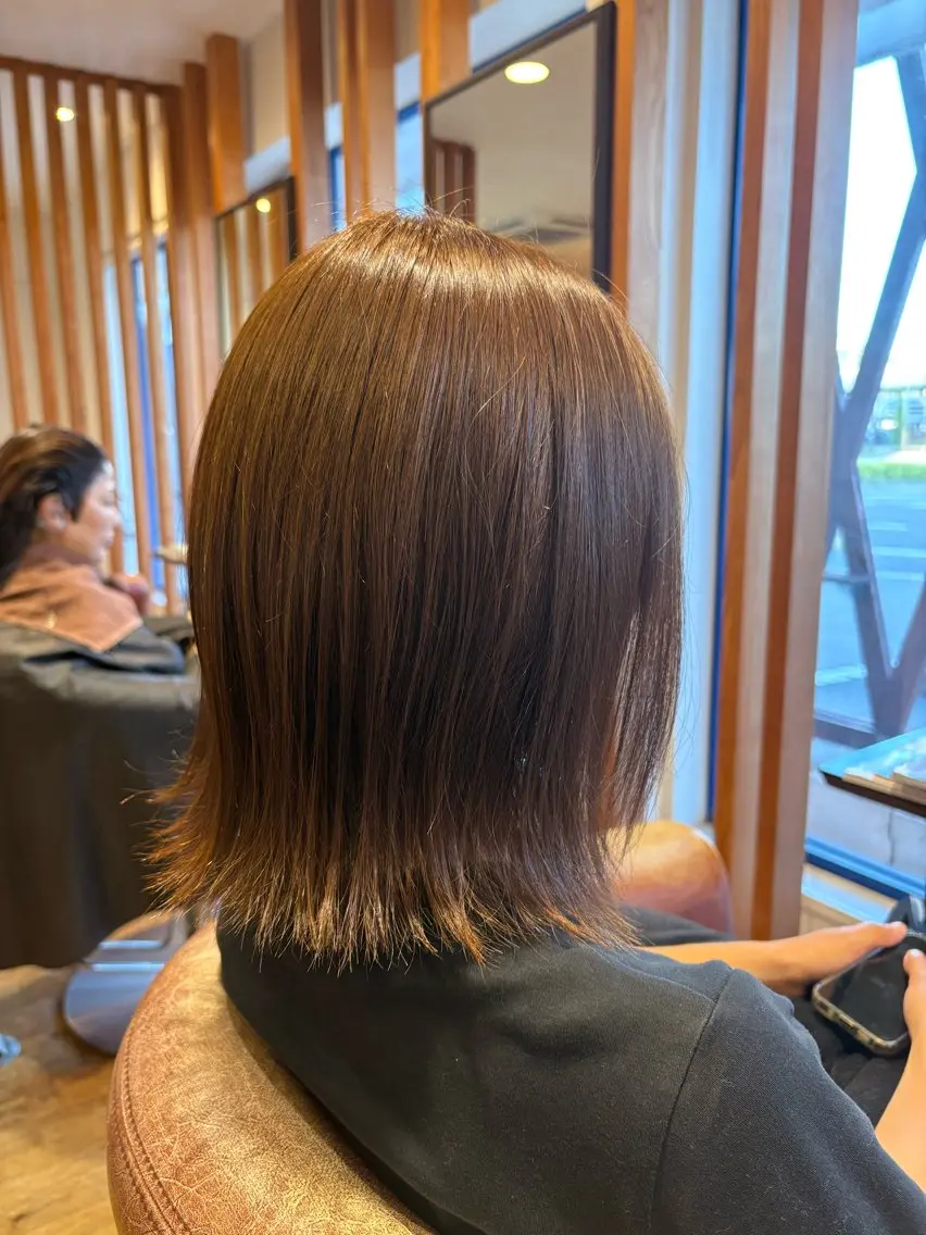 ミディアム ヘアカラー 山本 あやめ子のヘアスタイル