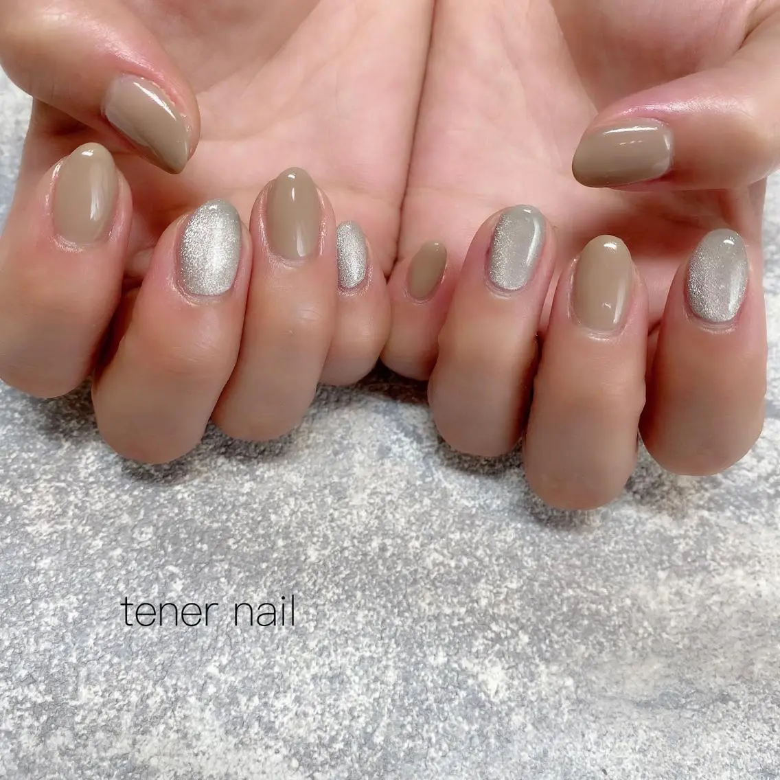 ネイル マグネットネイル マグネットワンカラー ワンカラーネイル テネルネイル tener nailのネイルデザイン