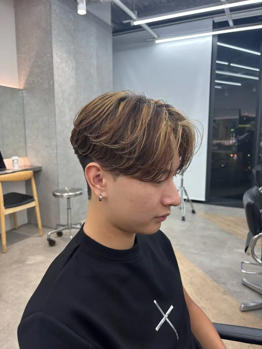 パーマ メンズ フェザーパーマ メンズパーマ カット パーマ 白井 世那のヘアスタイル