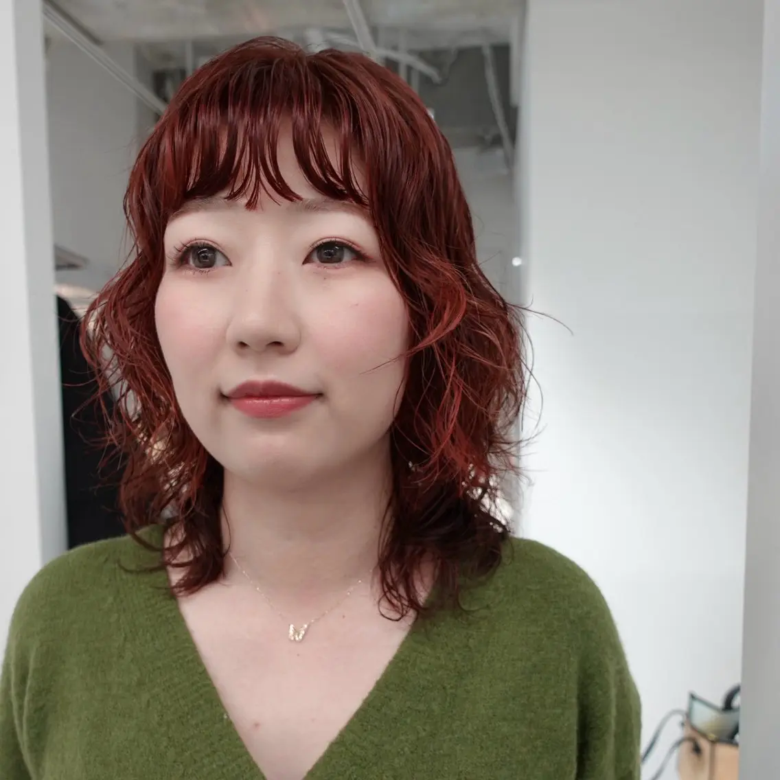 ミディアム カラー パーマ ミディアムパーマ レイヤーカット カット ヘアカラー パーマ 🌐サトウ リョウ🌐のその他イメージ