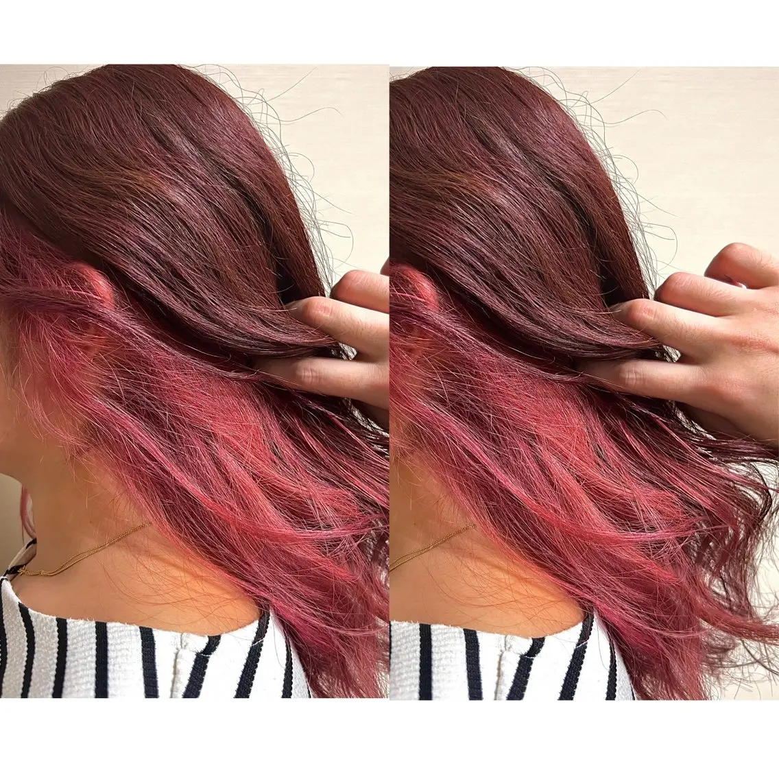 カラー 切っぱなし💇‍♀️ イヤリング🎨龍之介のヘアスタイル