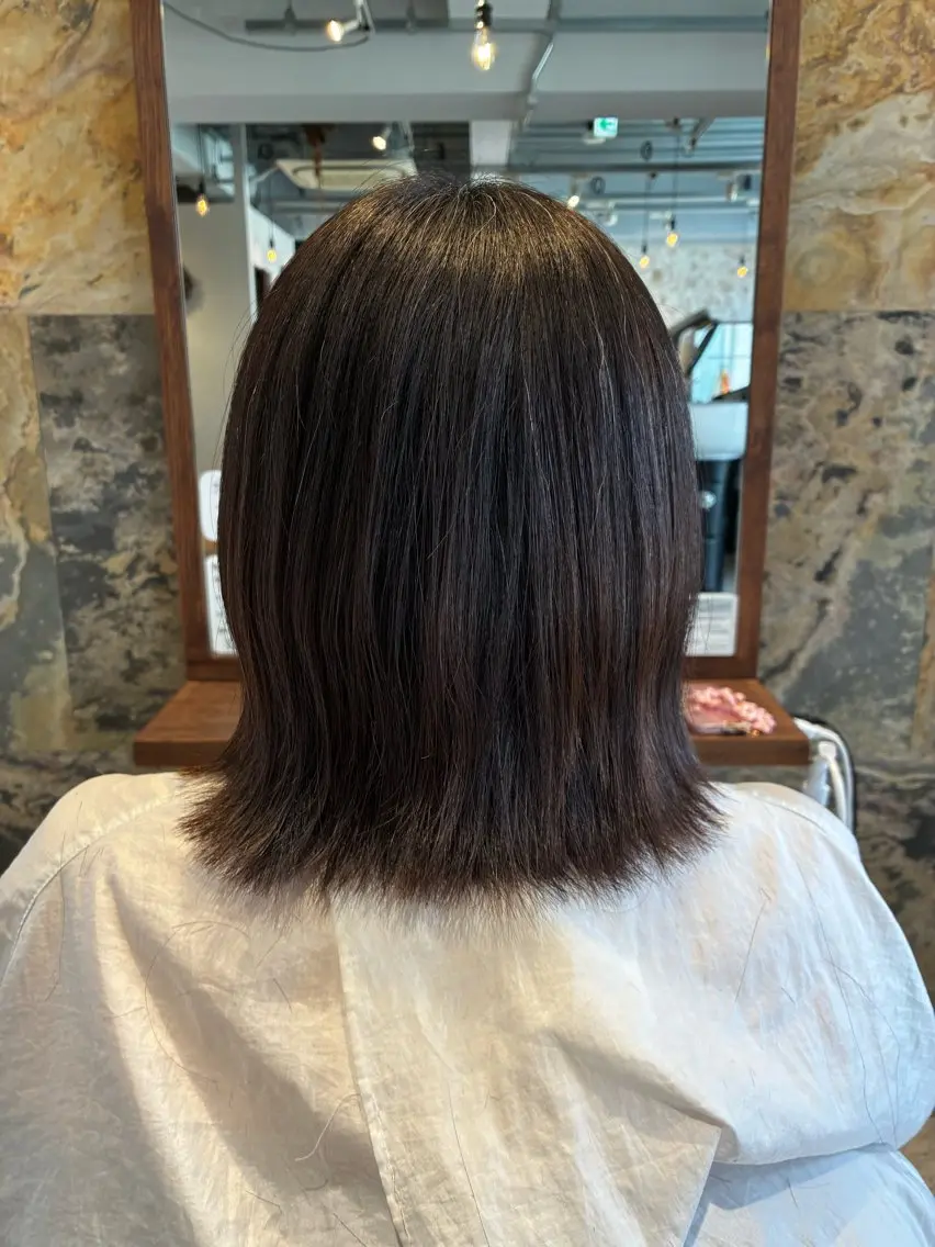 ミディアム カット 安田 純香のヘアスタイル